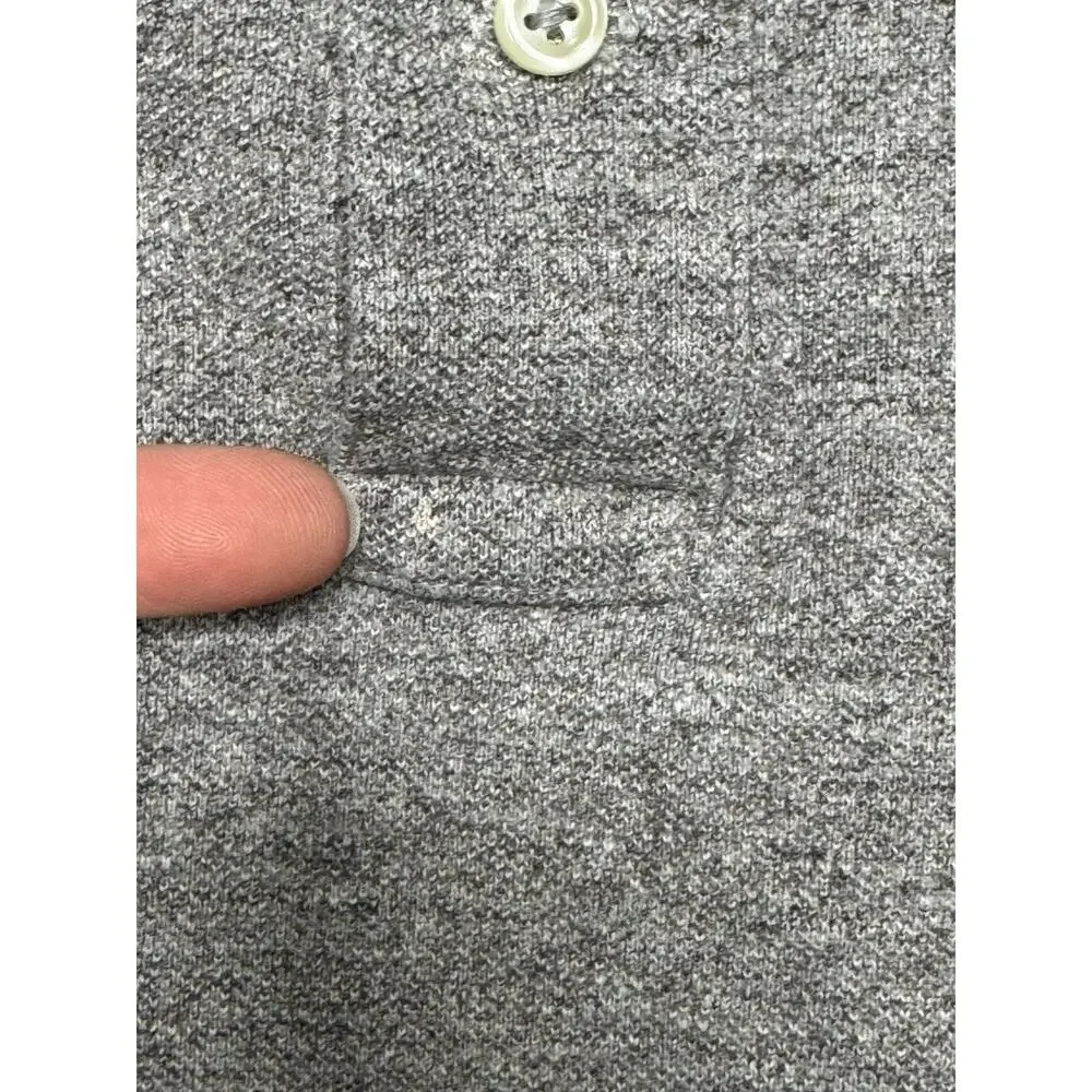 Polo Ralph Lauren Polo Shirt Men XL Gray Heather Classic Fit Pique Cotton Preppy